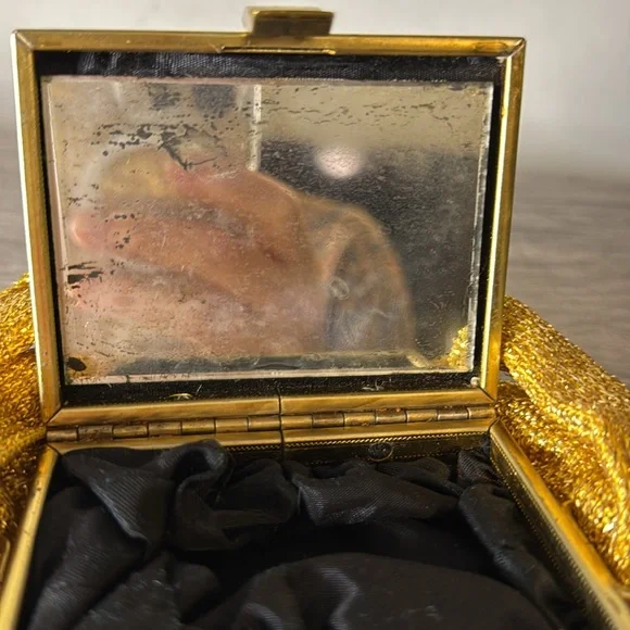 Antique Gold Mesh Evening Bag - Picture 7 of 7